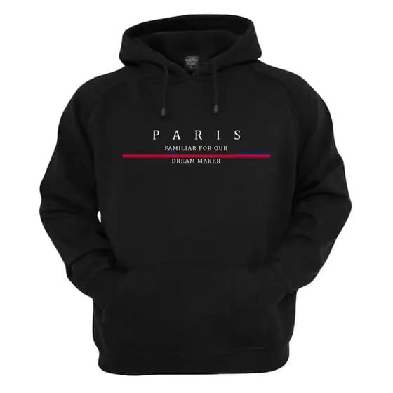 Moletom Blusa Frio Casaco Algodão Canguru Estampado Paris ADULTO Não Encolhe Bolso Confortavel
