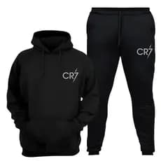 Conjunto Moletom Blusa Frio + Calça Casaco Algodão Canguru Estampado CR7 Cristiano Ronaldo ADULTO Bolso Confortavel