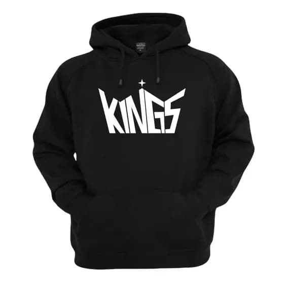 Moletom Canguru Jesus KINGS Com Capuz Bolso Casaco  Flanelado Unissex Inverno Frio Blusa