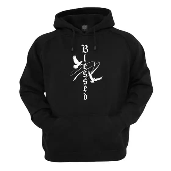 Moletom Masculino Blessed Abençoado Jesus Religião Oferta