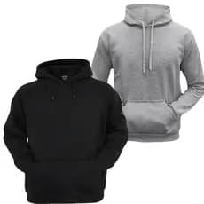 Kit 2 Blusas Moletom Canguru Com Capuz e Bolso Sem Estampa Liso Unissex Casaco Flanelado Masculino Feminina