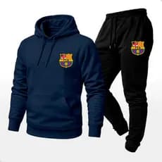 Conjunto Moletom Kit Blusa + Calça Times Europeu Unissex Algodão Flanelado Modelo Canguru