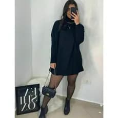 VESTIDO DE INVERNO CURTO FEMININO PONCHO LANZINHA