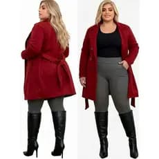 Blusa de Frio Plus Feminina Sobretudo Moletom Quentinho Plus Size