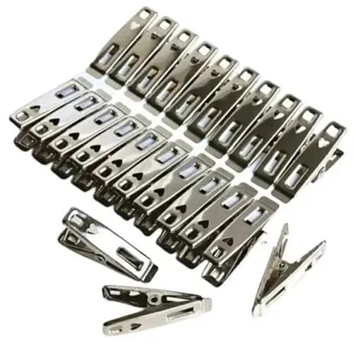 Kit Prendedor Pregador De Roupas E Embalagens em Aço Inox Resistente