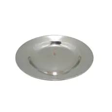 Prato Redondo Em Aço Inox Resistente Fundo De 23cm Kehome