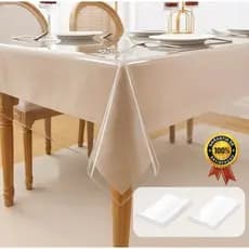 Toalha para Mesa de Plastico Transparente Impermeável 2,00 X1,40 Retangular