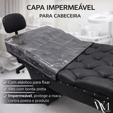 Capa Impermeável Transparente P/ Cabeceira Maca Luxo/ Captonê Plástico Cristal