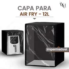 Capa para Air Fry Eletrolux 12L Frente Transparente Impermeável