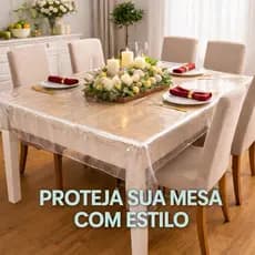 Toalha de Mesa Transparente Premium 0,10mm – Impermeável e Resistente – Perfeita para Mesa Posta eventos e Festas