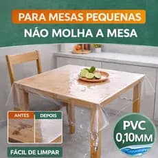 Toalha Mesa Transparente Pequena PVC Impermeável Anti Mancha Proteção Mesa Cozinha Sob Medida