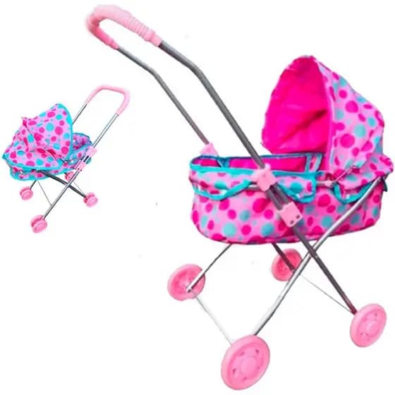 Carrinho Boneca Passeio Divertido Guarda Chuva Bebe Reborn