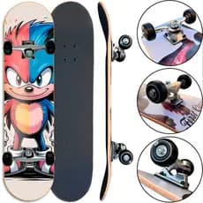 Skate para crianças e adolescentes Completo montado Abec 5 Ate 80kg