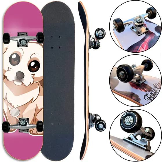 Skate infantil Completo montado Abec 5 Ate 80kg