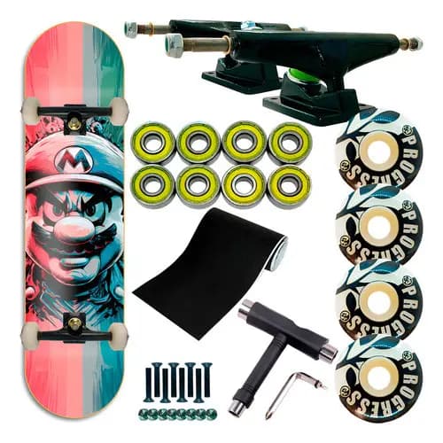 Skate Semi Profissional Completo Com Chave Manutenção BROTHER