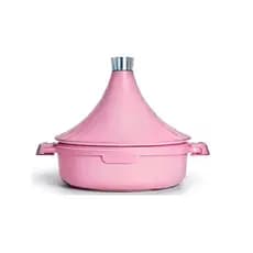 Panela Tagine Marroquina 28cm Cerâmica Antiaderente Dupla Tampa Cozimento a Vapor Panela Gourmet