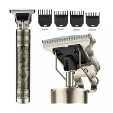 Máquina de Barbear e Cortar Cabelo Recarregável  Dragão T-Blade LEHMOX LEY-1544