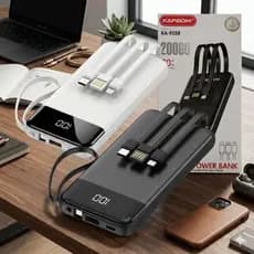 Carregador Portátil Power Bank 20000mAh Tela Digital com 04 Saídas USB / V8 / TIPO-C / Lightning ✨