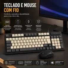 Kit Gamer Teclado Semi-Mecânico e Mouse 1200 DPI Altomex