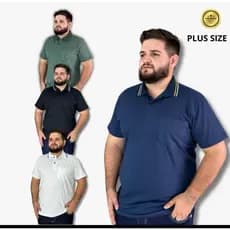 Camisa gola polo plus size G1,G2,G3 e G4