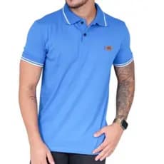 Camisa polo masculina adulto algodão