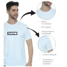 Camiseta Estilosa Masculina Branco algodão luxo moda