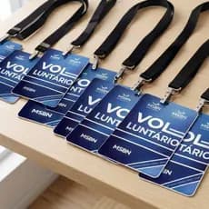 Crachá Credencial para Eventos Personalizado em PVC Cartão Identificação Crachá