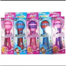 Brinquedo de Microfone Infantil Sai a Voz e Musical