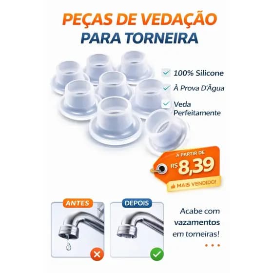 5 Veda rosca de Silicone 1/2 ou 3/4 escolher