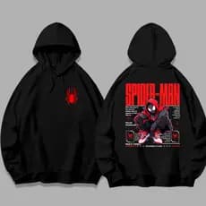 Blusa De Frio Moletom Ganguru Spider Man Homem Aranha 100% Algodão Franelado Blusão Com Capuz