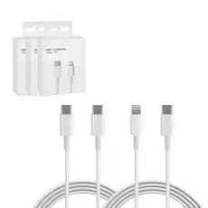 Kit 3 Cabo Carregador Turbo Celular Tipo C Lightning Fonte Transferência de Dados Carregador Celular Carregamento Turbo