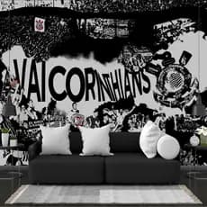 Papel de Parede Adesivo Time Coringão Esporte Lavável Fácil Aplicação 1m²