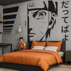 Papel de Parede Naruto Anime | Decoração Quarto Infantil/Juvenil | Adesivo Autocolante