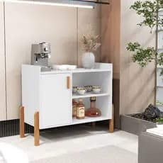 Aparador para Sala Cozinha Cantinho do Café Escritório Organizador Multiuso Armário Buffet Balcão Retro 1 Porta - Cores