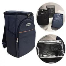 Mochila Bolsa Térmica Cooler Praia Passeio Marmita Cerveja Cor:Preto