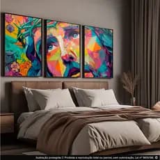Quadros Decorativo Sala Quarto Religioso Jesus Cristo Frases Motivacional Decoração