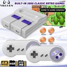 VILCORN 16 Pouco Dendy Retro Sem Fio TV Video Game 4200 + Jogos Playtronic Phanto Console Para Super NES SFC FC 4k SNES