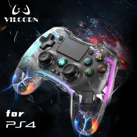 Controle De Jogo BT RGB Sem Fio Vibração Elite Remoto Joystick Gamepad Para PS5 PS4/Slim/Pro PC Console Joysticks