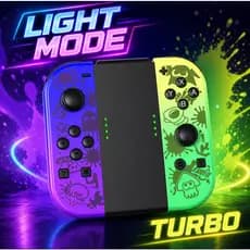 Controle JoyCon para Nintendo Switch OLED Lite RGB LED Hall Turbo Giroscópio Gamepad Portátil