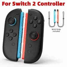 Para Nintendo Switch 2 JoyCon2 Joypad Controlador De Jogo Joycon 2 (Esquerda + Direita) Com Tampas De Polegar Alça De Pu