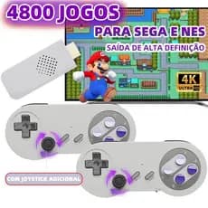 Mini Console De Videogame TV Para Super Nintendo SNES E NES 16 bits 4800 + Jogos Retro HDMI