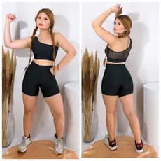 Conjunto Academia Fitness Feminino Ombro Onça Oncinha