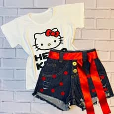 Conjunto Menina Infantil Hello Kitty