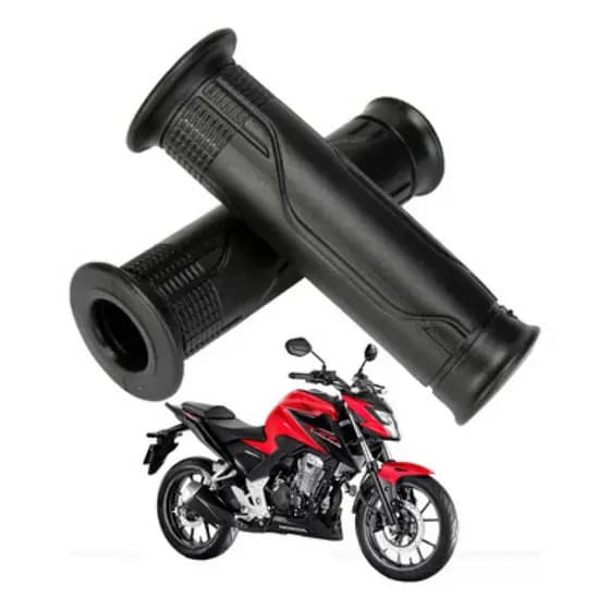 Par Manopla Luva Punho Preta Com Roldana Acelerador Cb 250 Cb 250f Twister