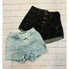 KIT 2 SHORT NENINA INFANTIL JEANS