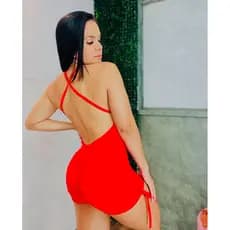 Macaquinho Empina Fitness Feminino Bojo Costa Nua Amarração