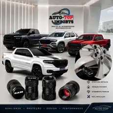 Kit 4 Tampas Bico de Pneu Veiculos Ram Rampage R/T, Big Horn, Rebel,Laramie, Ram 1500 Ram 2500 3500