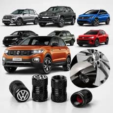Kit 4 Tampas Bico Pneu Universal Veículos Volkswagen T-cross Polo Nivus Tera Virtus Gol Amarok Jetta