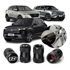 Kit 4 Tampas Bico de Pneu Hyundai Creta Ano 2016 2017 2018 Até 2026