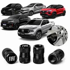 Kit 4 Tampas Bico De Pneu Personalizada Para Veículos Fiat